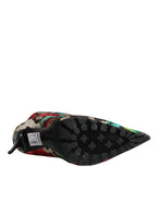 Dolce & Gabbana Multicolor Leopard Rose Mid Calf Boots Shoes - Zeiniez
