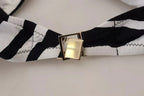Dolce & Gabbana Black White Zebra Bandeau Swimwear Bikini Top - Zeiniez