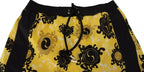 Dsquared² Yellow Black Printed Nylon Beachwear Shorts Swimwear - Zeiniez