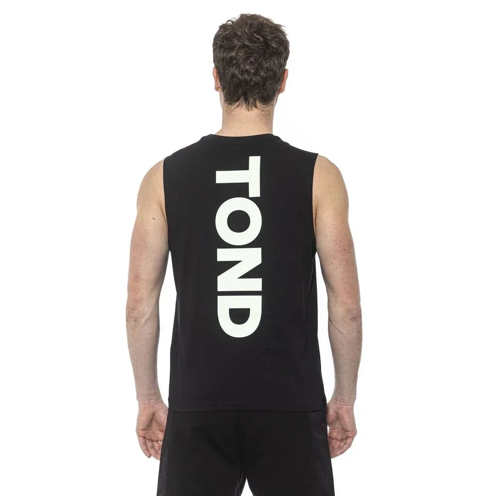 Tond Black Cotton Men Tank Top - Zeiniez