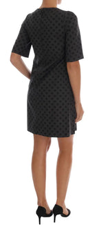 Dolce & Gabbana Gray Polka Dotted Wool Stretch Dress - Zeiniez