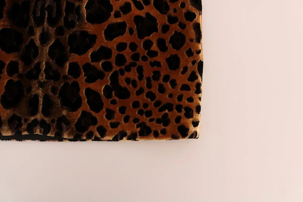 Dolce & Gabbana Brown Leopard Print Silk Sheath Dress - Zeiniez