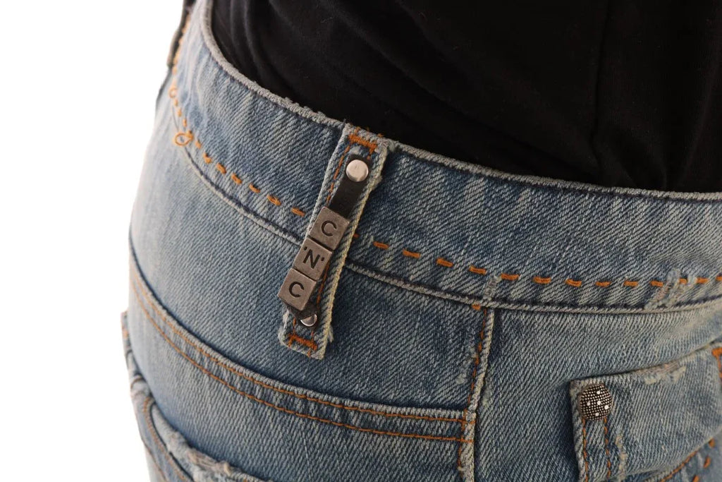 Costume National Blue Wash Cotton Classic Jeans - Zeiniez