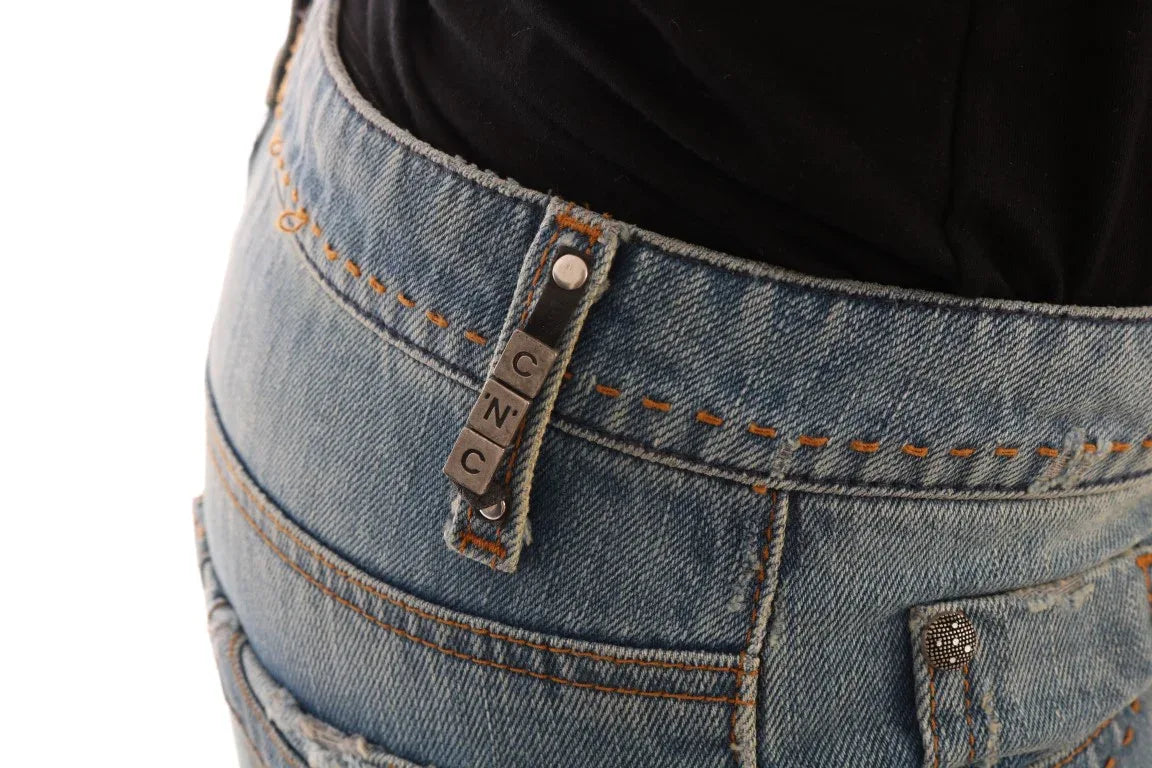 Costume National Blue Wash Cotton Classic Jeans - Zeiniez