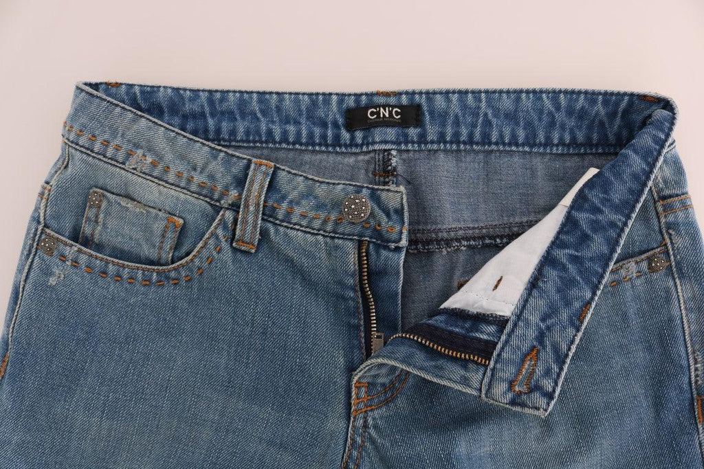 Costume National Blue Wash Cotton Classic Jeans - Zeiniez
