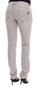 Costume National Gray Wash Cotton Slim Jeans - Zeiniez