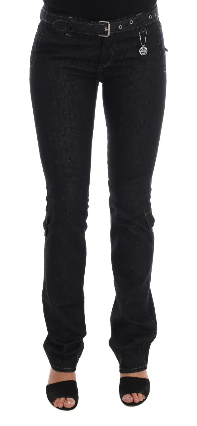 Costume National Blue Cotton Stretch Slim Fit Jeans - Zeiniez