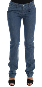 Costume National Blue Wash Cotton Slim Denim Jeans - Zeiniez