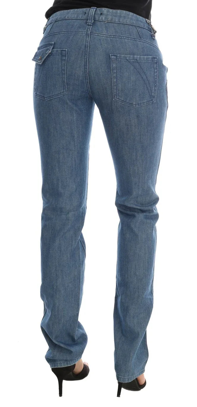 Costume National Blue Wash Cotton Slim Denim Jeans - Zeiniez