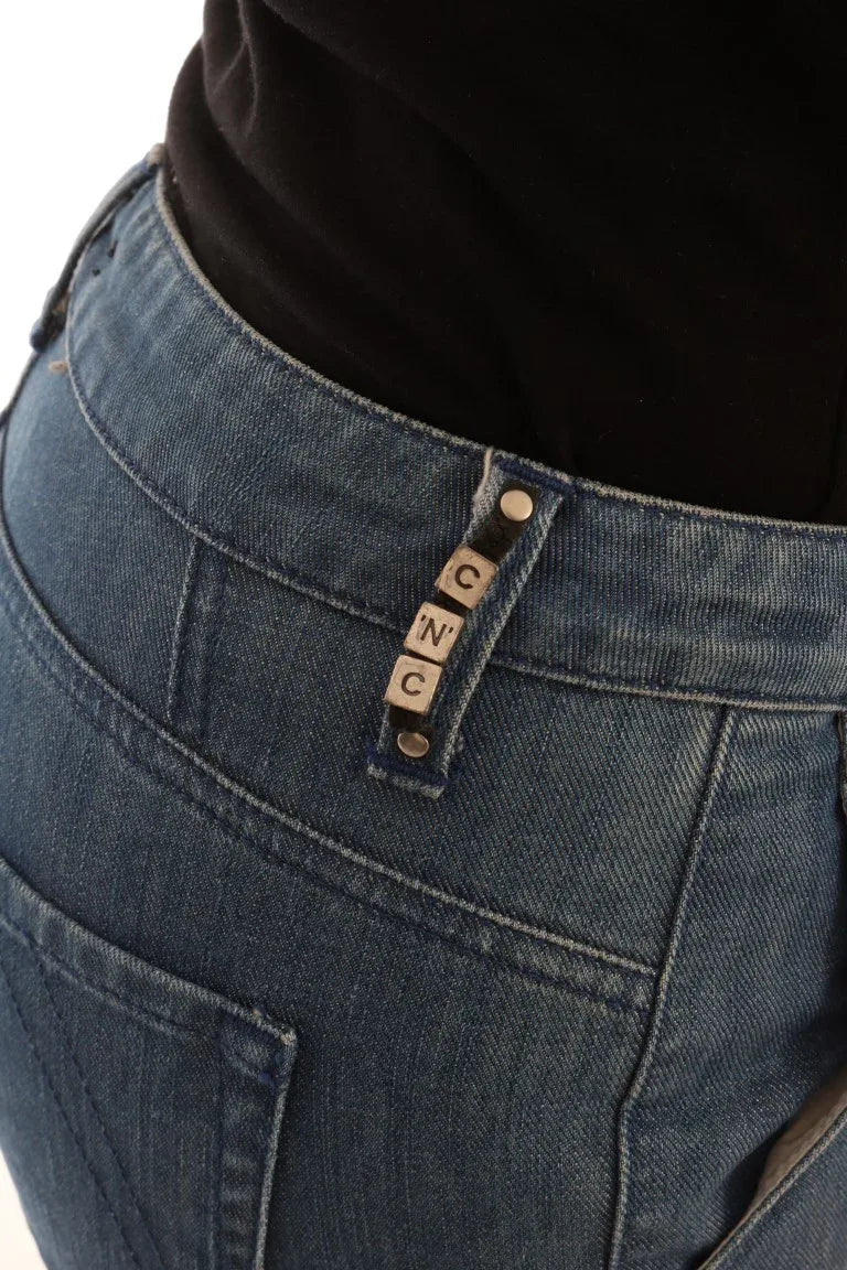 Costume National Blue Wash Cotton Slim Denim Jeans - Zeiniez