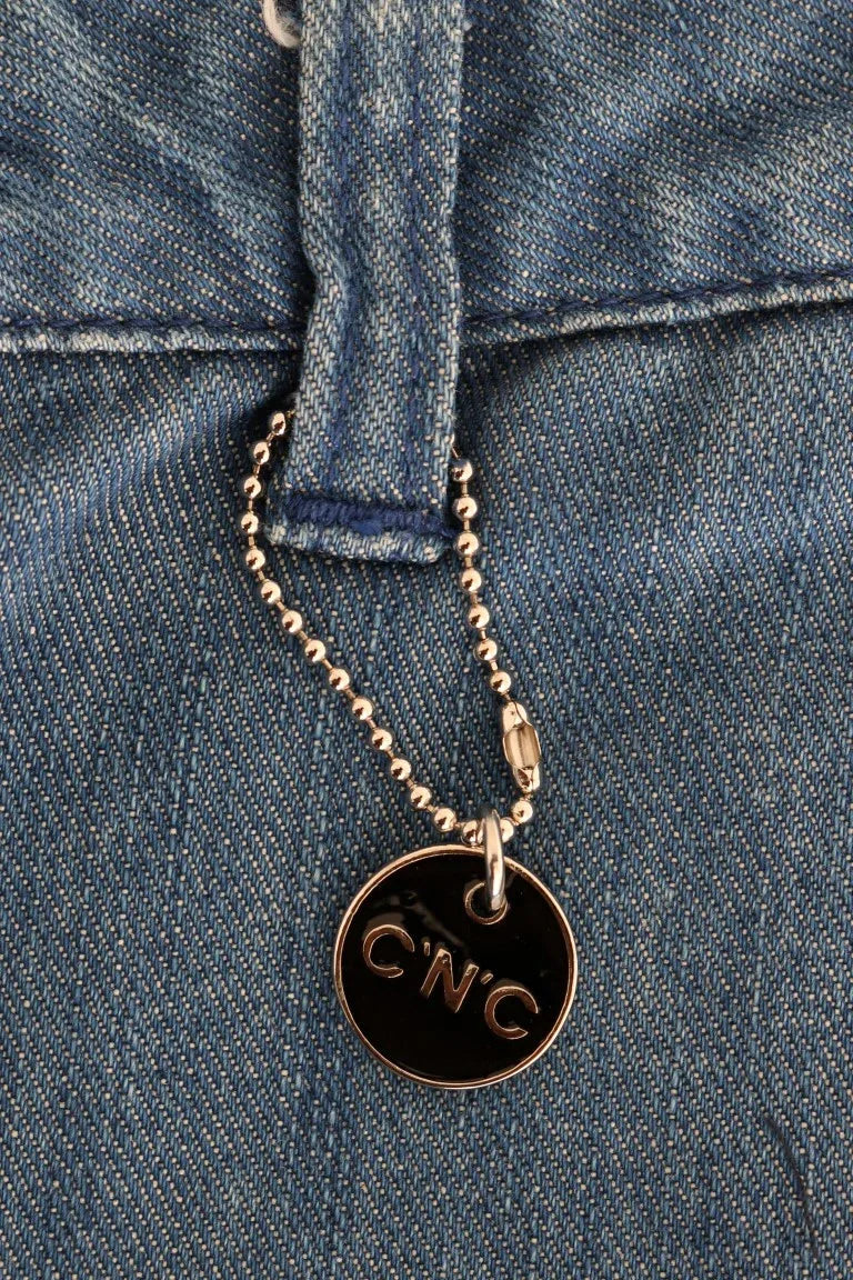 Costume National Blue Wash Cotton Slim Denim Jeans - Zeiniez