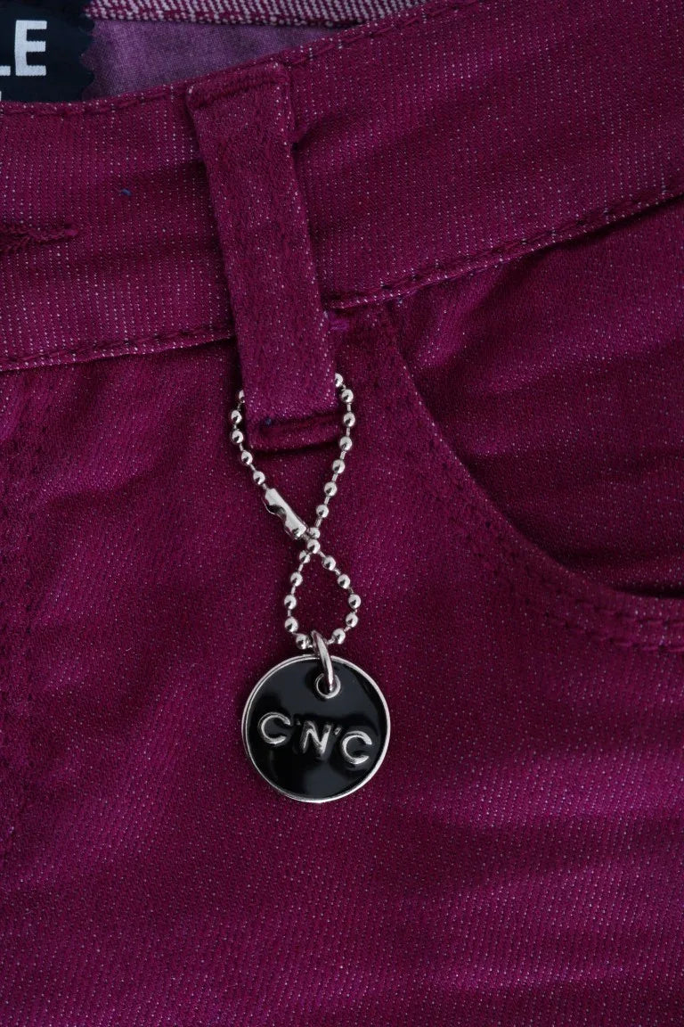 Costume National Purple Cotton Stretch Slim Denim Jeans - Zeiniez