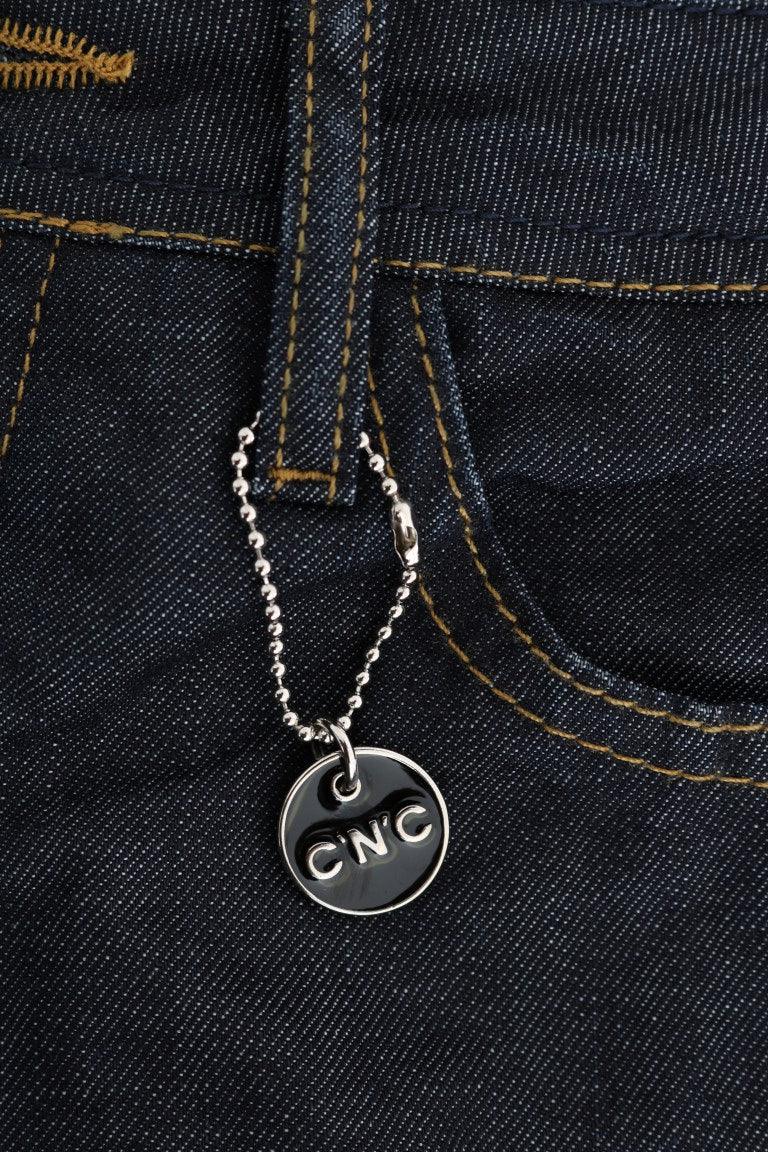 Costume National Dark Blue Cotton Classic Fit Jeans - Zeiniez