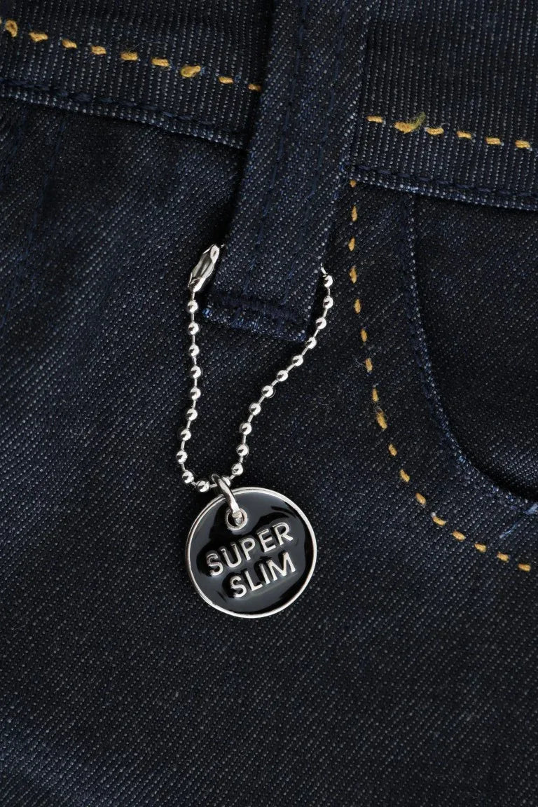 Costume National Blue Cotton Stretch Slim Fit Jeans - Zeiniez