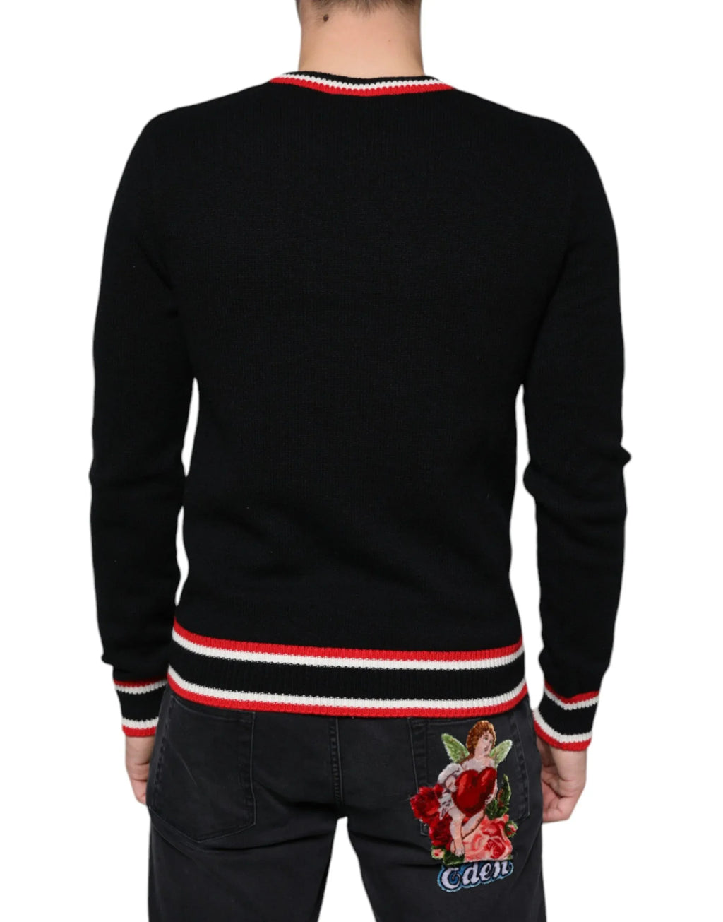 Dolce & Gabbana Black Cashmere Pig of the Year Pullover Sweater - Zeiniez