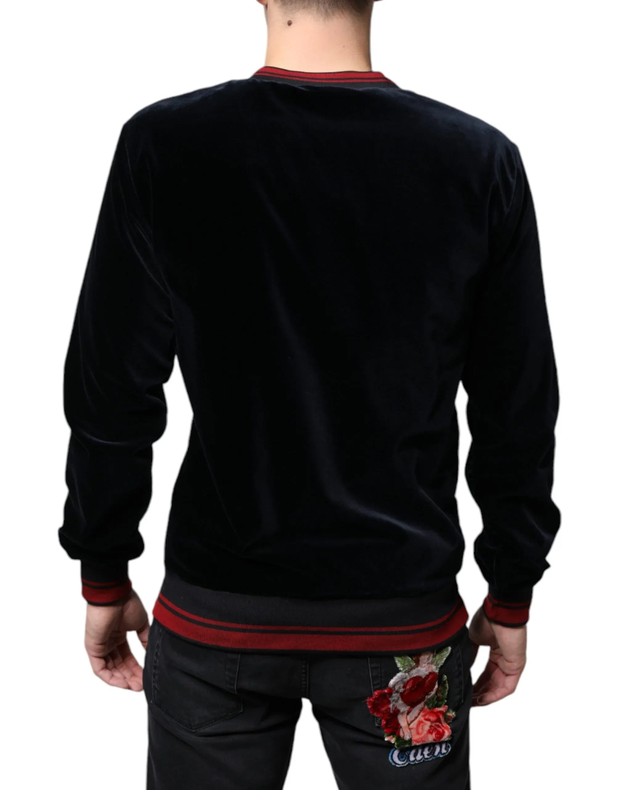 Dolce & Gabbana Multicolor Jacquard Crew Neck Sweatshirt Sweater - Zeiniez