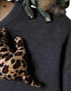 Dolce & Gabbana Gray Camouflage Animal Stuff Cotton T-shirt - Zeiniez