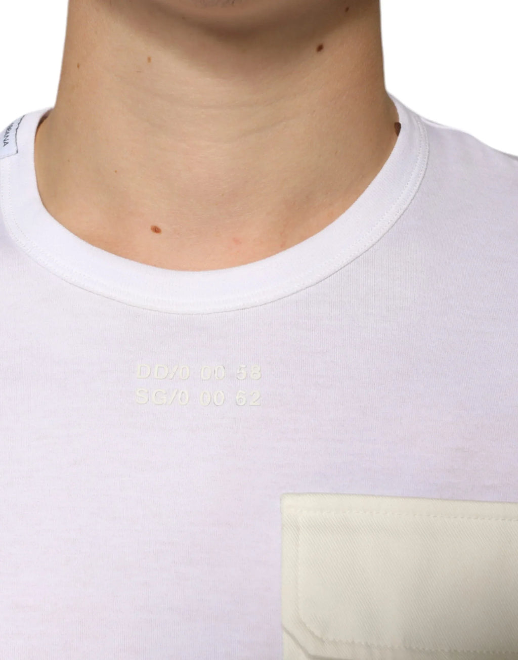Dolce & Gabbana White Cotton Pocket Short Sleeves T-shirt - Zeiniez