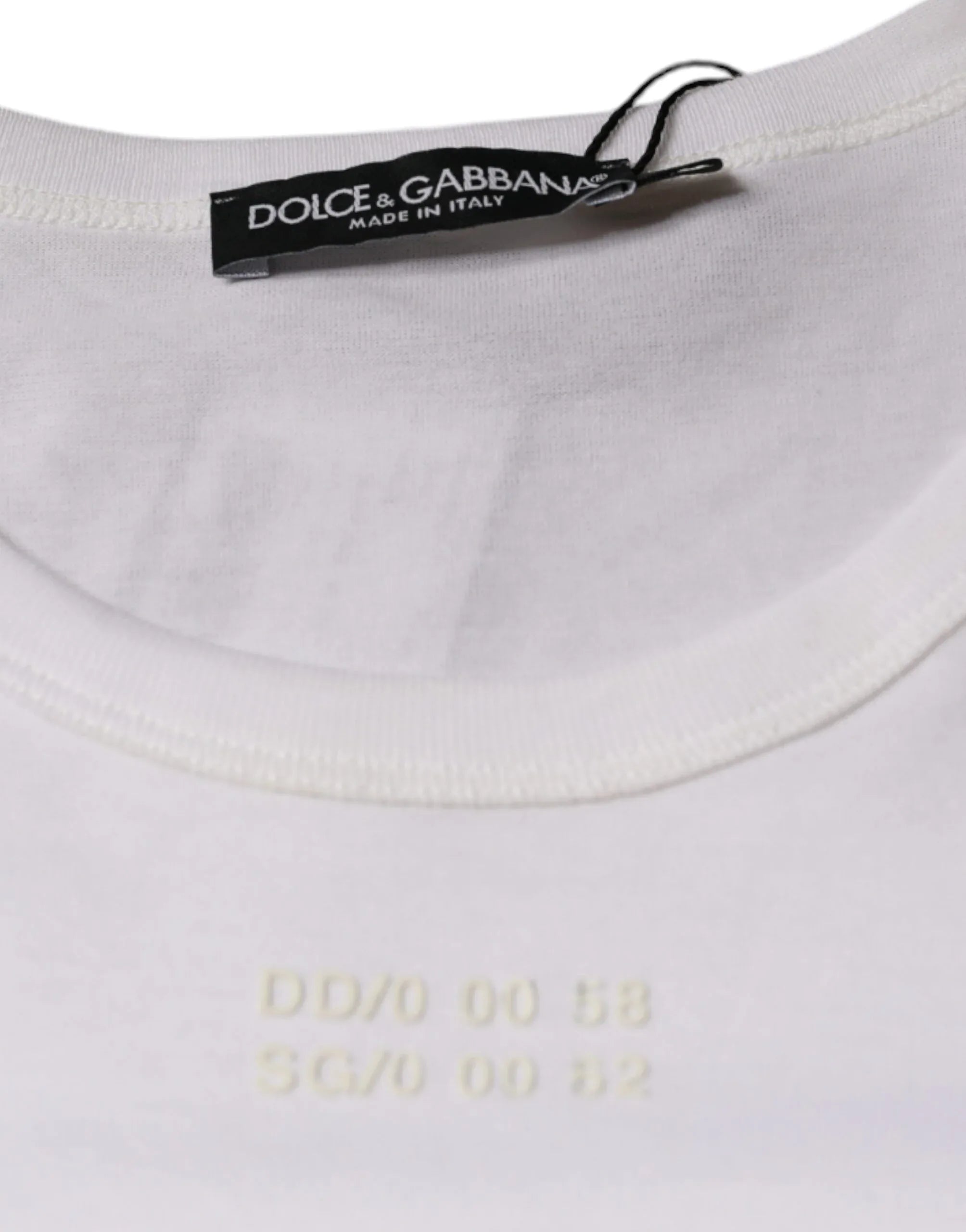 Dolce & Gabbana White Cotton Pocket Short Sleeves T-shirt - Zeiniez