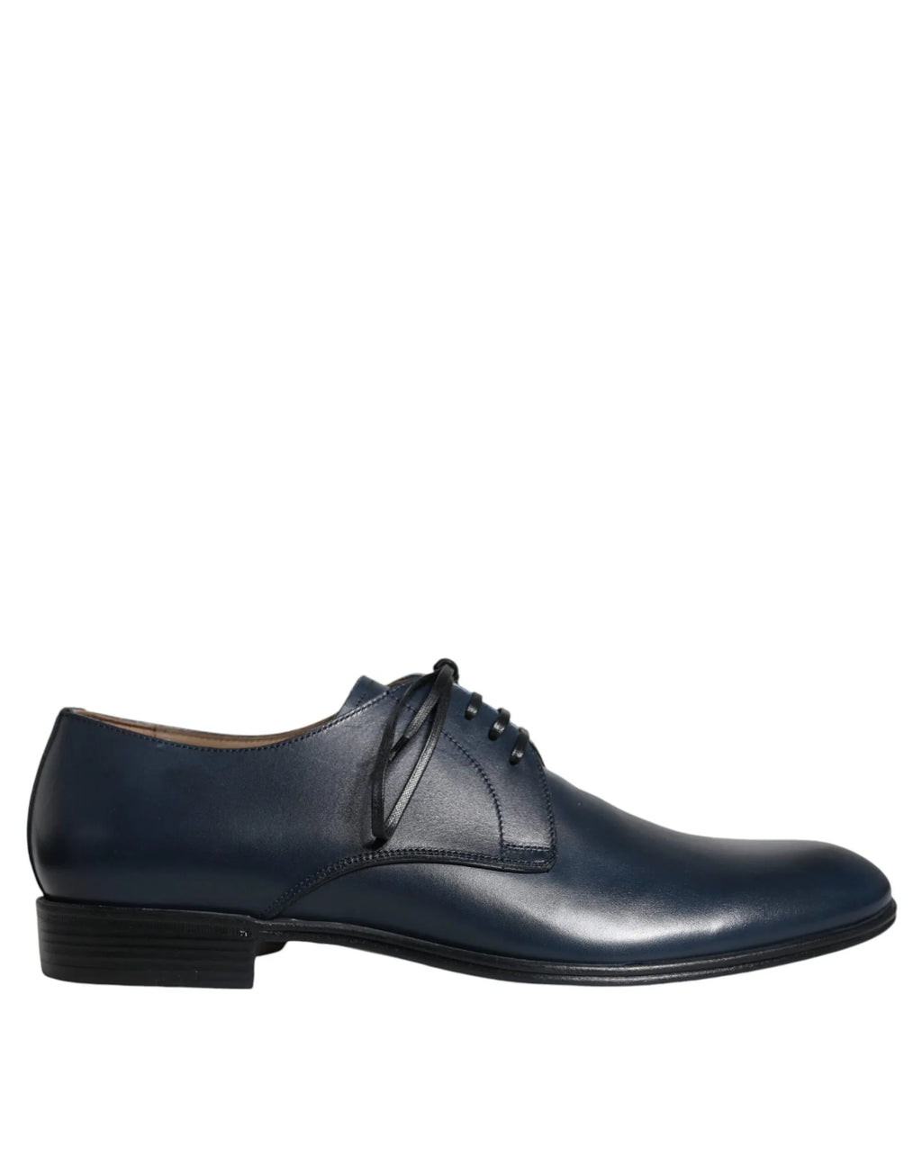 Dolce & Gabbana Navy Blue Leather Derby Dress Formal Shoes - Zeiniez