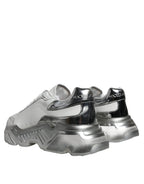 Dolce & Gabbana White Silver Daymaster Low Top Sneakers Shoes - Zeiniez