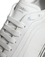 Dolce & Gabbana White Silver Daymaster Low Top Sneakers Shoes - Zeiniez