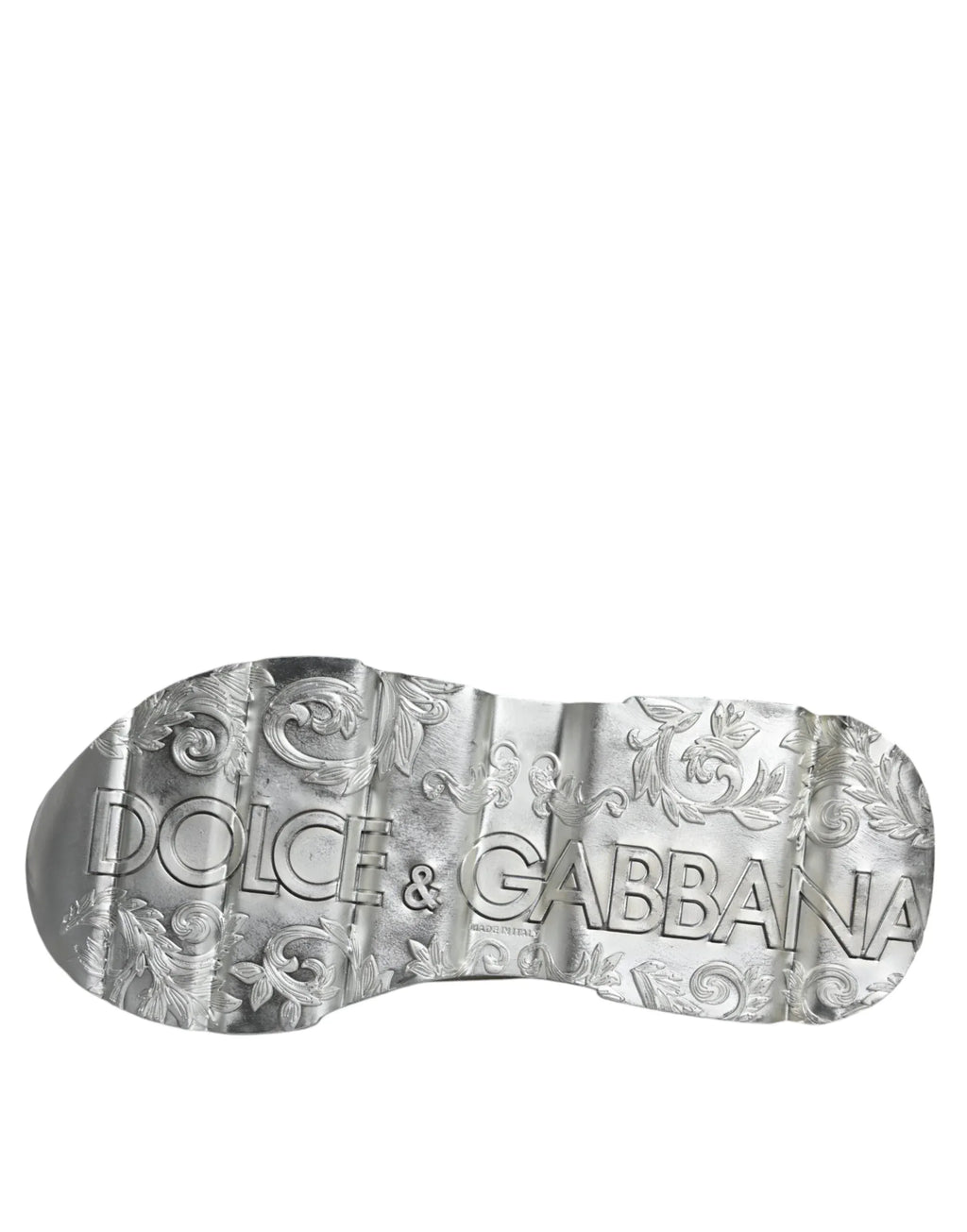 Dolce & Gabbana White Silver Daymaster Low Top Sneakers Shoes - Zeiniez