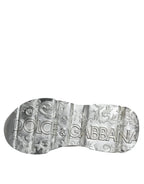 Dolce & Gabbana White Silver Daymaster Low Top Sneakers Shoes - Zeiniez