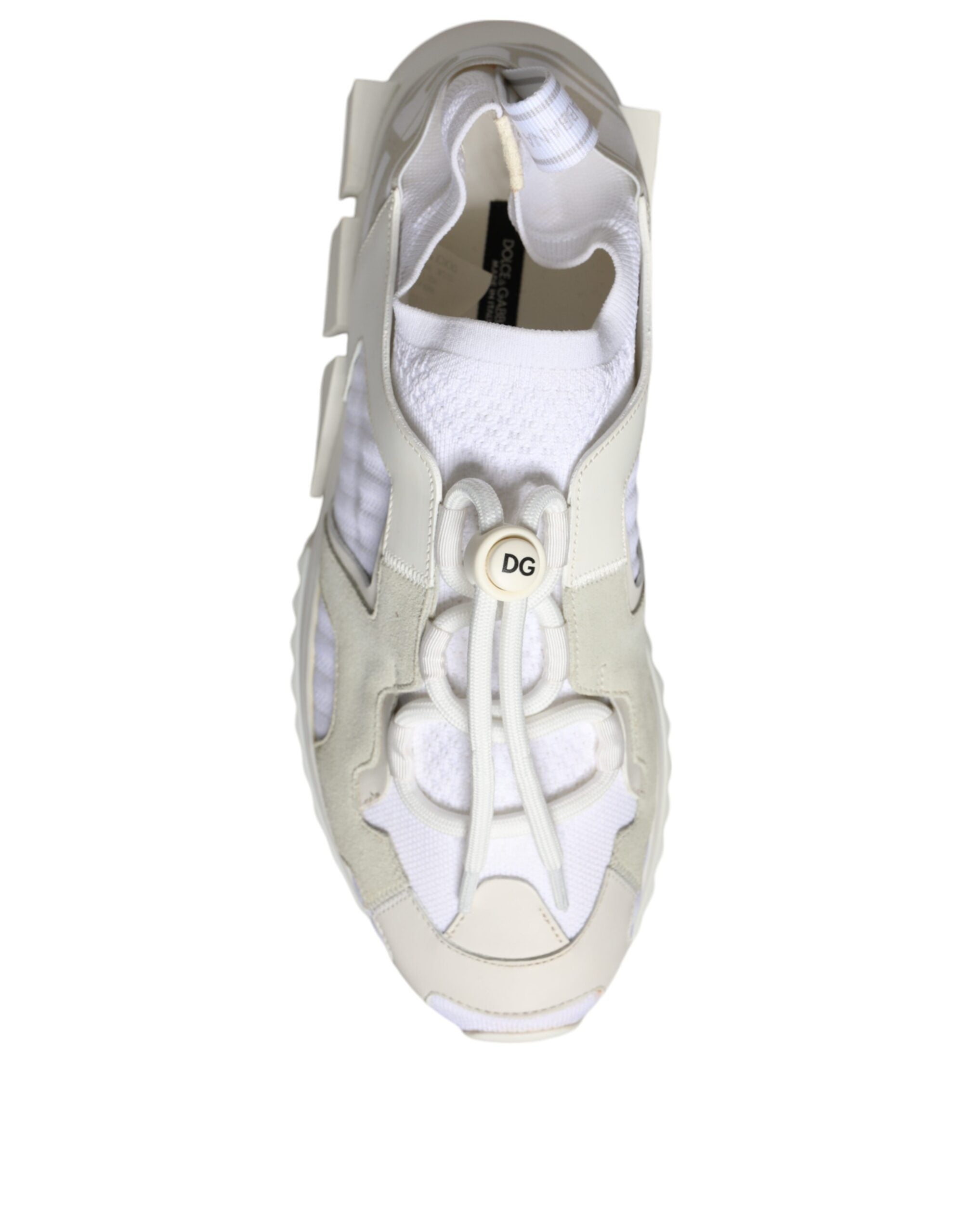 Dolce & Gabbana White Mesh Sorrento Trekking Sneakers Shoes - Zeiniez