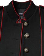 Dolce & Gabbana Black Single Breasted Trench Coat Jacket - Zeiniez