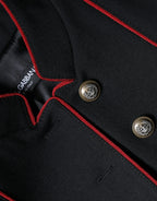 Dolce & Gabbana Black Single Breasted Trench Coat Jacket - Zeiniez