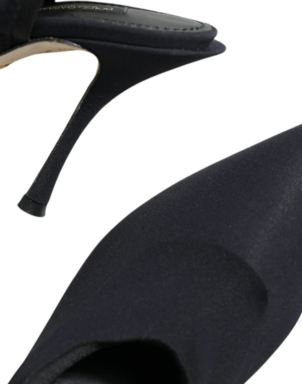 Dolce & Gabbana Black Jersey Stretch Heels Slingback Shoes - Zeiniez