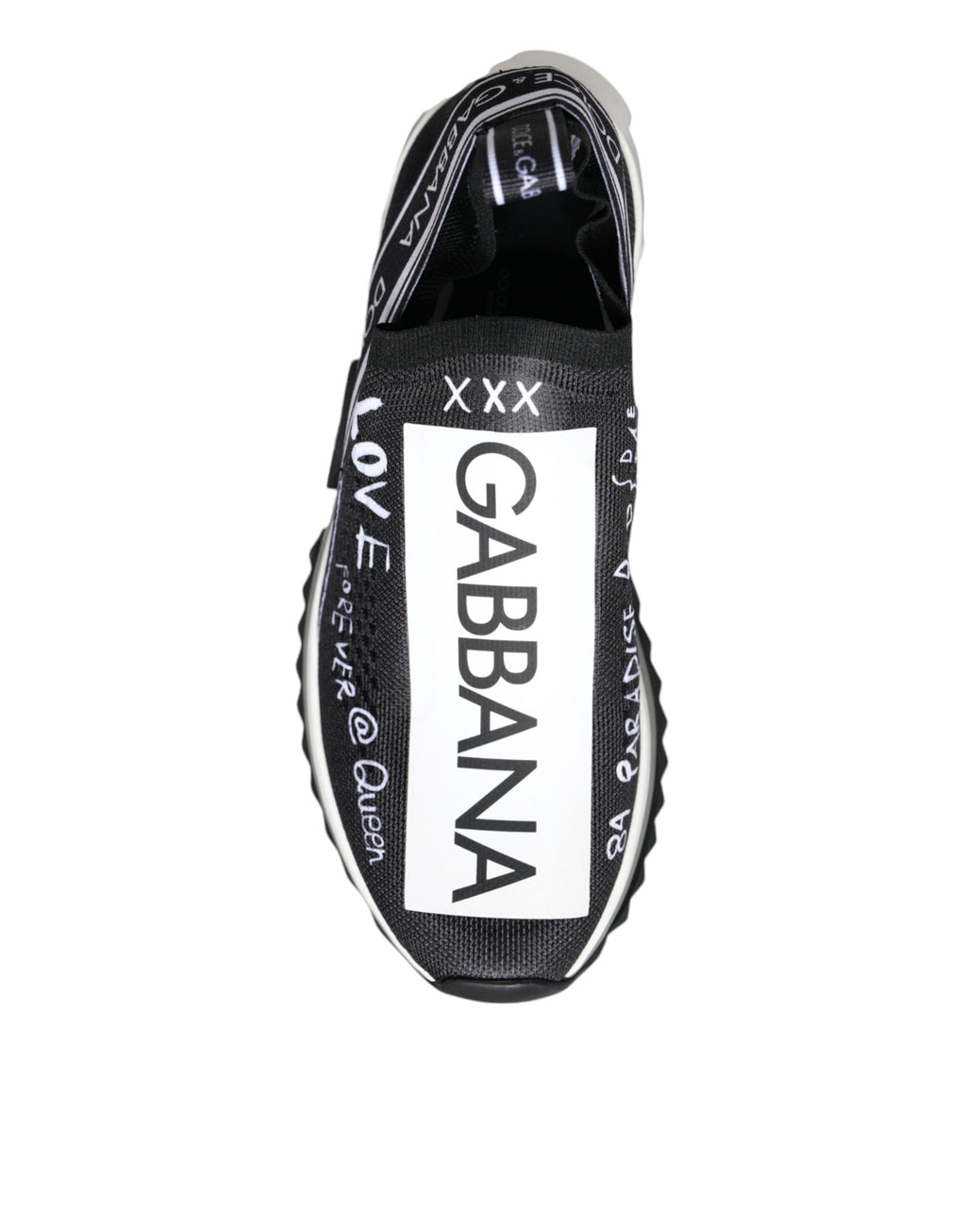 Dolce & Gabbana Black White Sorrento Low Top Sneakers Shoes - Zeiniez