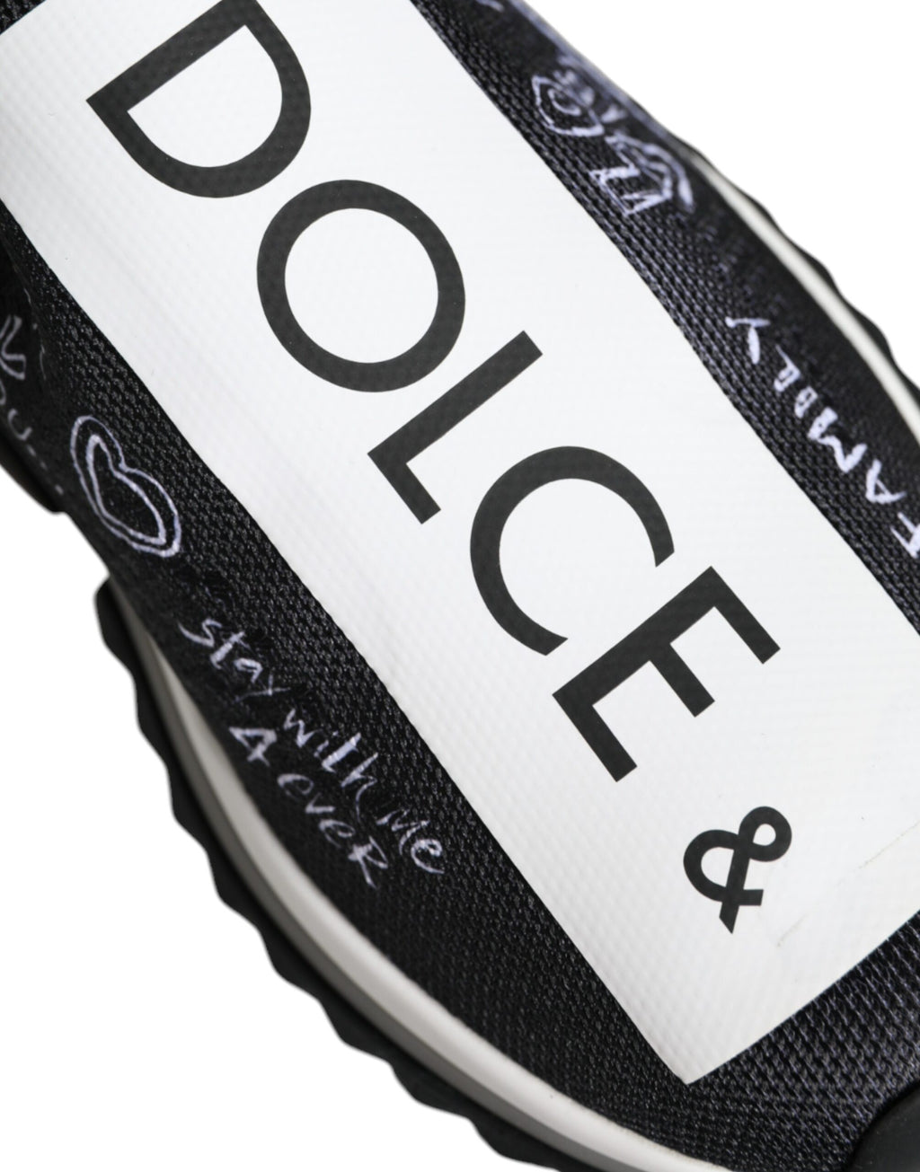 Dolce & Gabbana Black White Sorrento Low Top Sneakers Shoes - Zeiniez