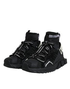 Dolce & Gabbana Black Sorrento Socks Logo Sneakers Shoes - Zeiniez
