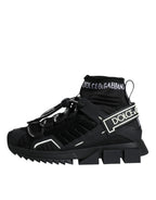 Dolce & Gabbana Black Sorrento Socks Logo Sneakers Shoes - Zeiniez