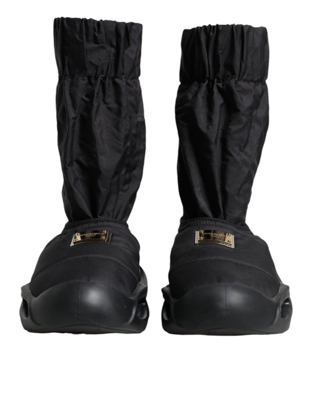 Dolce & Gabbana Black Slip On Wave Socks Sneakers Shoes - Zeiniez