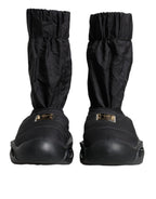 Dolce & Gabbana Black Slip On Wave Socks Sneakers Shoes - Zeiniez