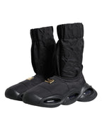 Dolce & Gabbana Black Slip On Wave Socks Sneakers Shoes - Zeiniez