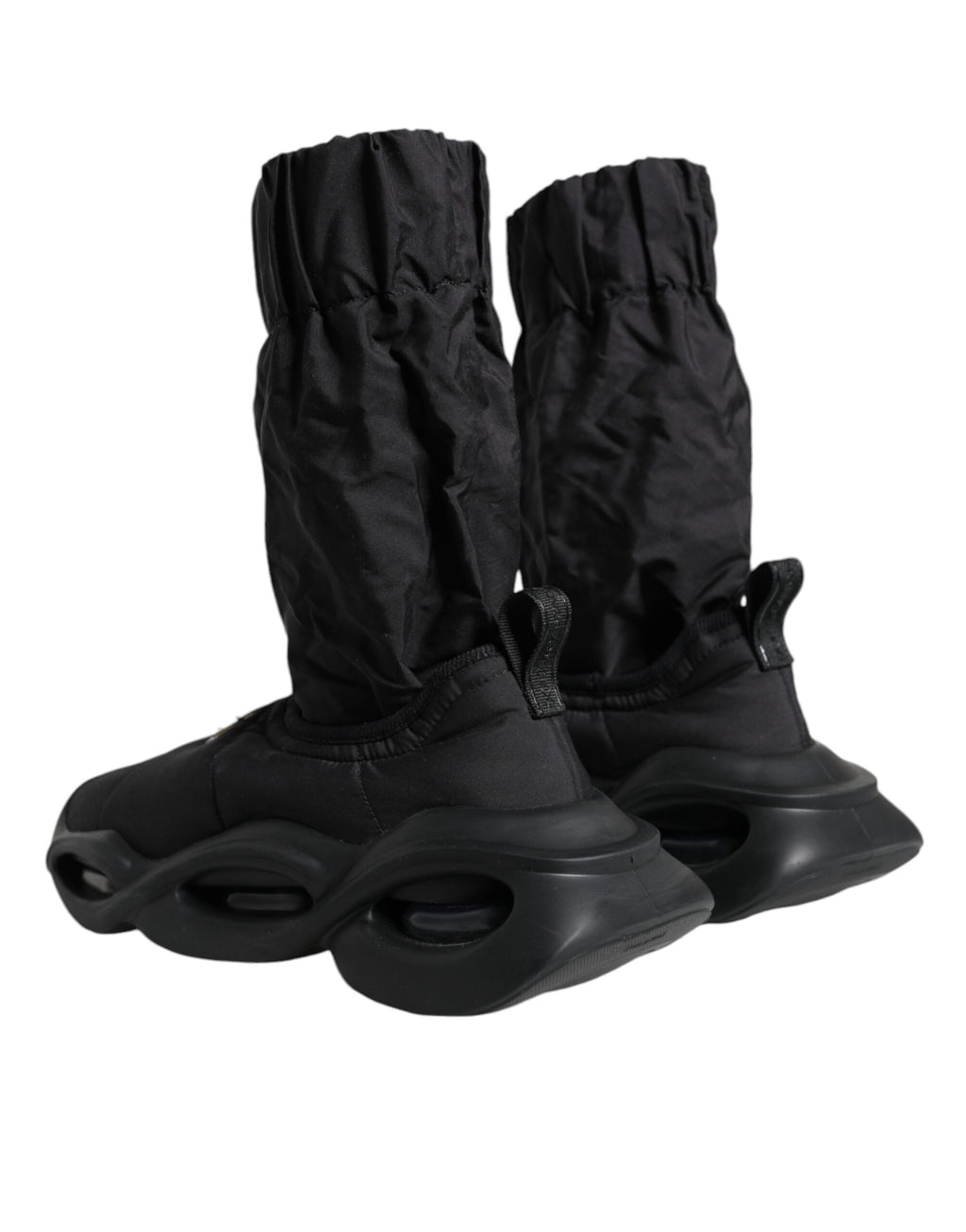 Dolce & Gabbana Black Slip On Wave Socks Sneakers Shoes - Zeiniez