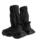 Dolce & Gabbana Black Slip On Wave Socks Sneakers Shoes - Zeiniez