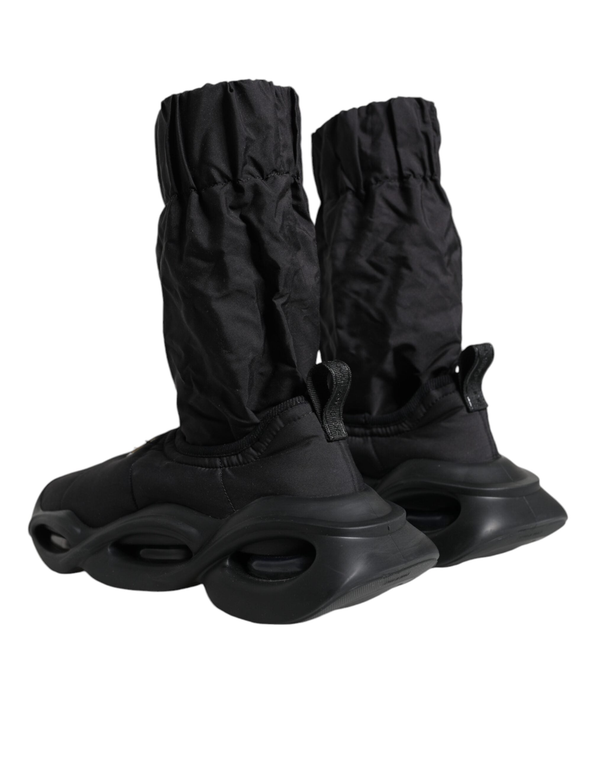 Dolce & Gabbana Black Slip On Wave Socks Sneakers Shoes - Zeiniez