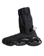 Dolce & Gabbana Black Slip On Wave Socks Sneakers Shoes - Zeiniez