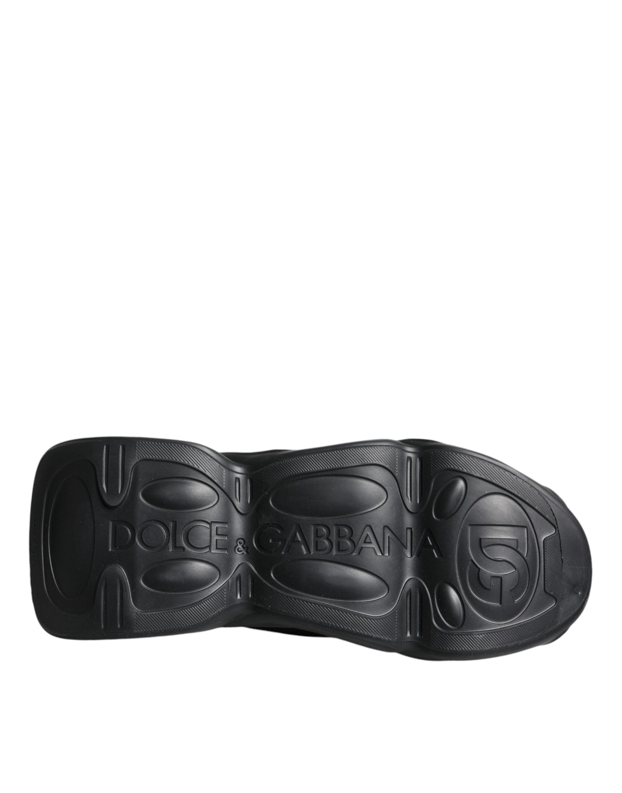 Dolce & Gabbana Black Slip On Wave Socks Sneakers Shoes - Zeiniez