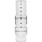 Guess White Leather Dress Watch