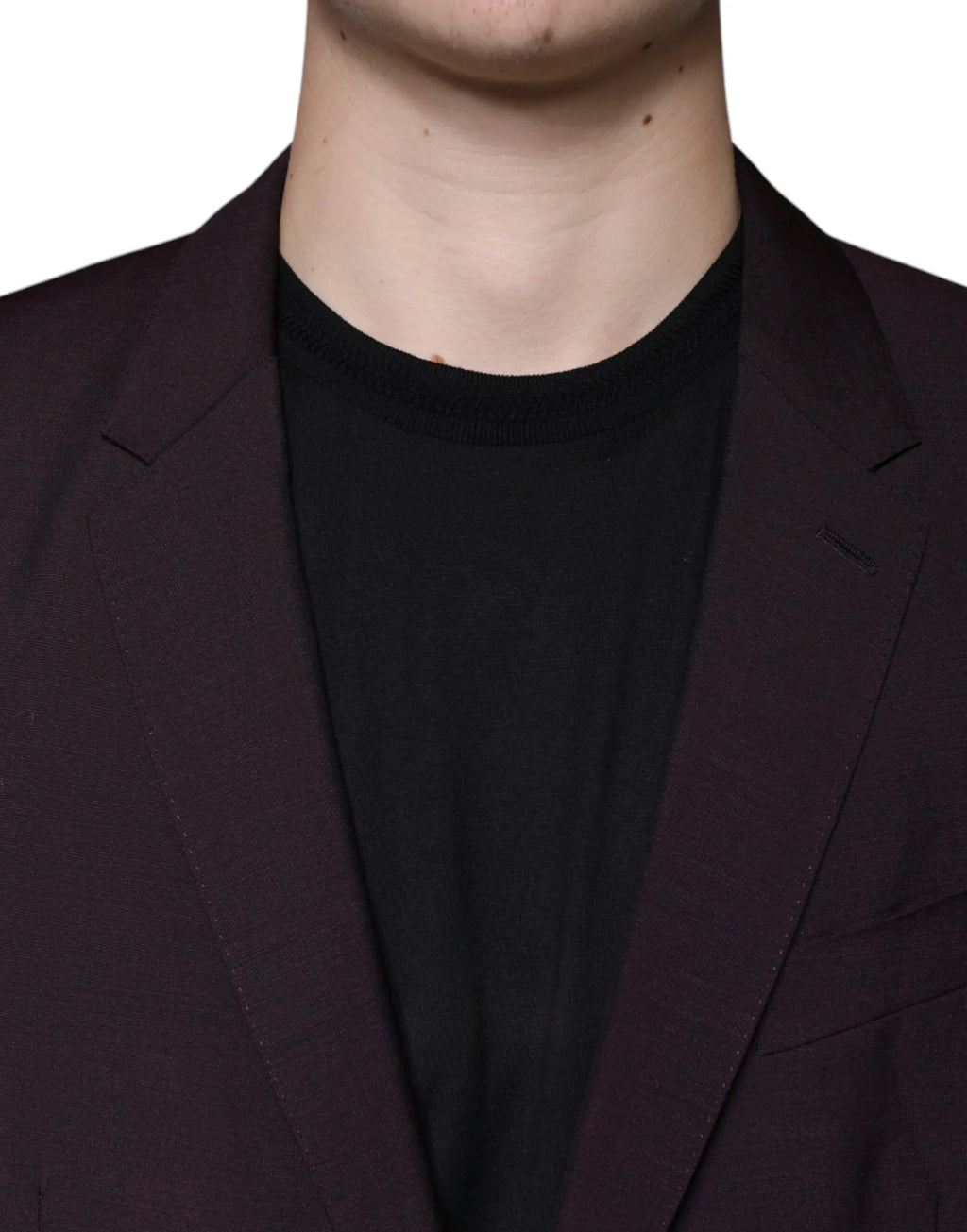 Dolce & Gabbana Bordeaux Wool Single Breasted Dress Blazer - Zeiniez
