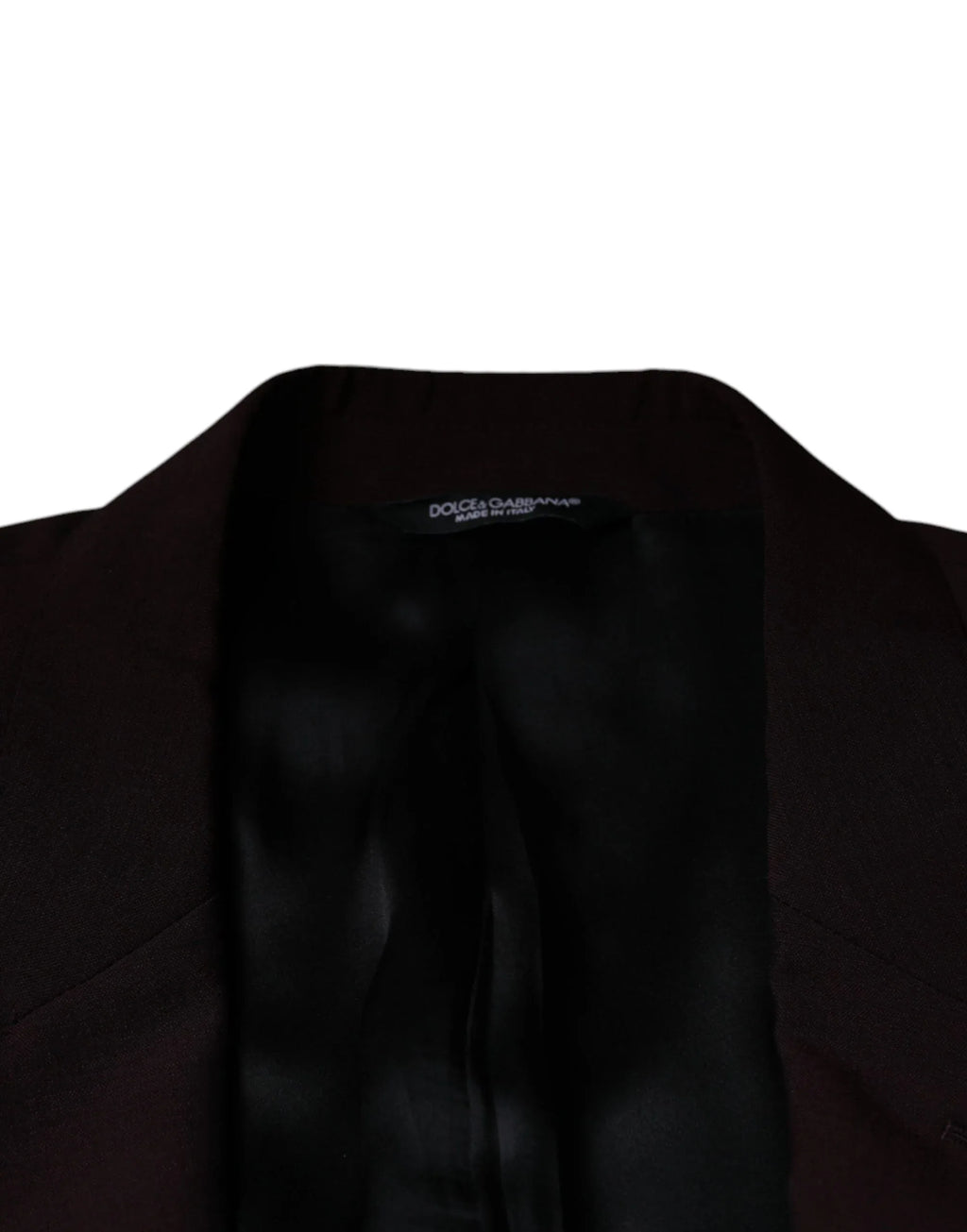 Dolce & Gabbana Bordeaux Wool Single Breasted Dress Blazer - Zeiniez