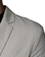 Paolo Pecora Milano Beige Single Breasted Dress Formal Coat Blazer - Zeiniez