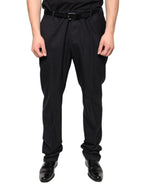 Dolce & Gabbana Black Wool Skinny Dress Formal Pants - Zeiniez