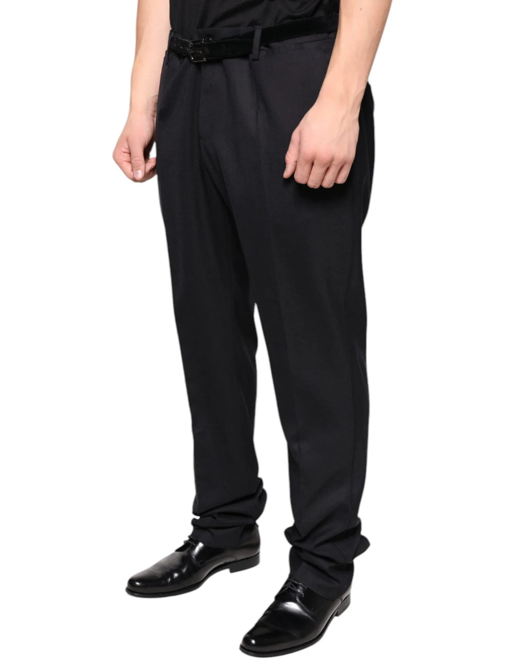 Dolce & Gabbana Black Wool Skinny Dress Formal Pants - Zeiniez